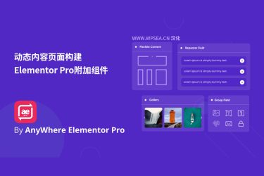 [汉化] AnyWhere Elementor Pro 页面构建Elementor Pro附加组件 v2.25