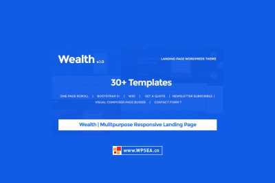 [汉化] Wealth 多用途登陆页面WordPress主题 v1.3.0